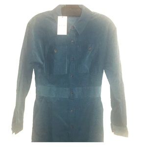 Whistles London Corded Dress British Green